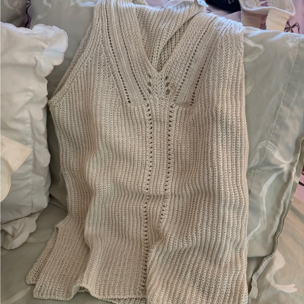 Anne Klein Limen Beige Knit Top
